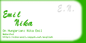 emil nika business card